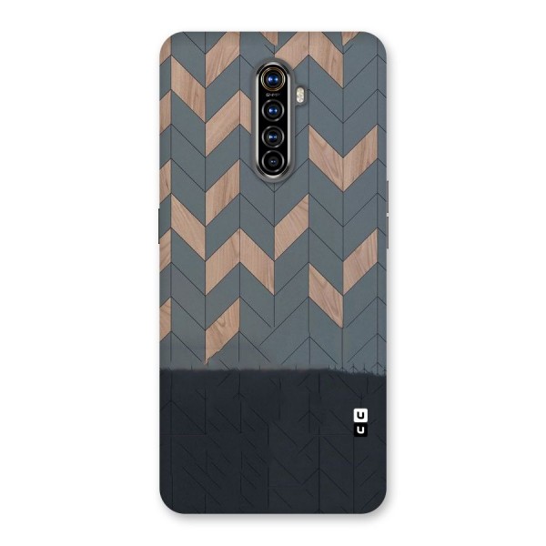 Greyish Wood Design Back Case for Realme X2 Pro