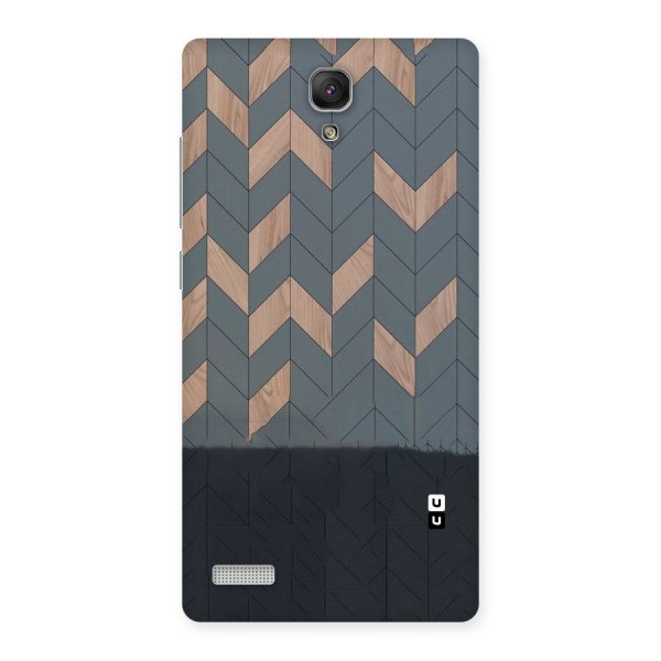 Greyish Wood Design Back Case for Redmi Note