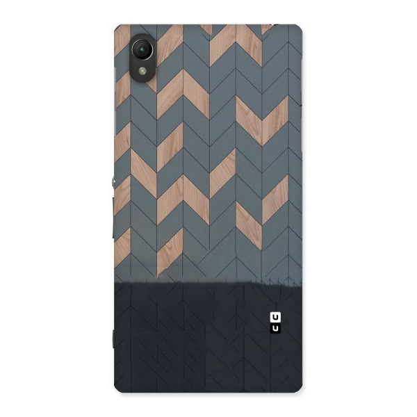 Greyish Wood Design Back Case for Sony Xperia Z1