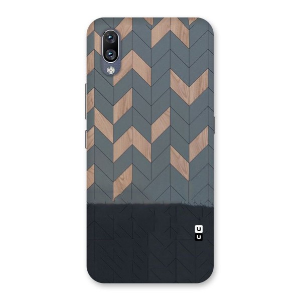 Greyish Wood Design Back Case for Vivo NEX