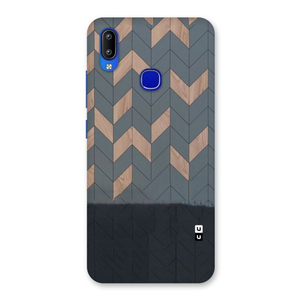 Greyish Wood Design Back Case for Vivo Y91