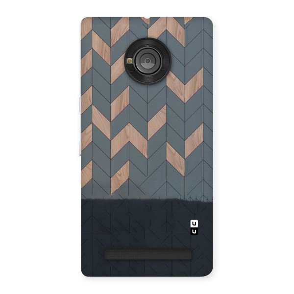 Greyish Wood Design Back Case for Yu Yuphoria