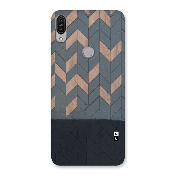 Greyish Wood Design Back Case for Zenfone Max Pro M1