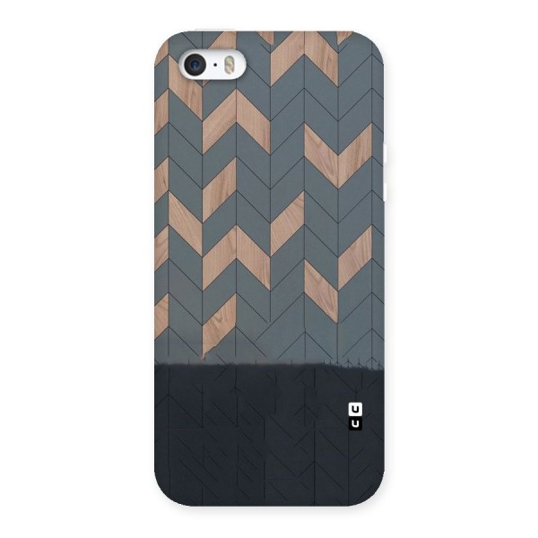 Greyish Wood Design Back Case for iPhone 5 5S