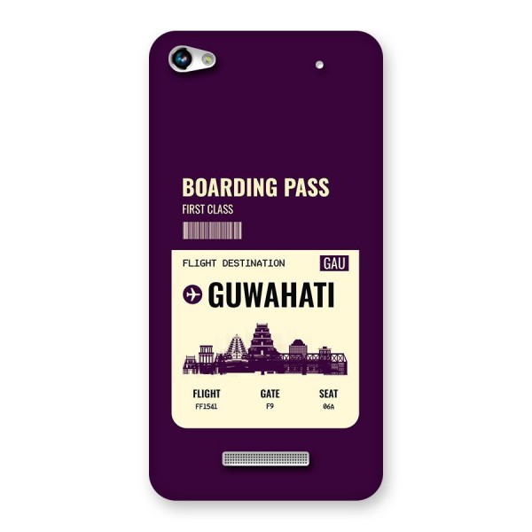 Guwahati Boarding Pass Back Case for Canvas Hue 2 A316