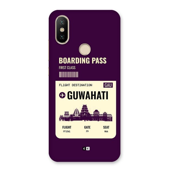 Guwahati Boarding Pass Back Case for Mi A2