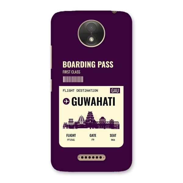 Guwahati Boarding Pass Back Case for Moto C Plus