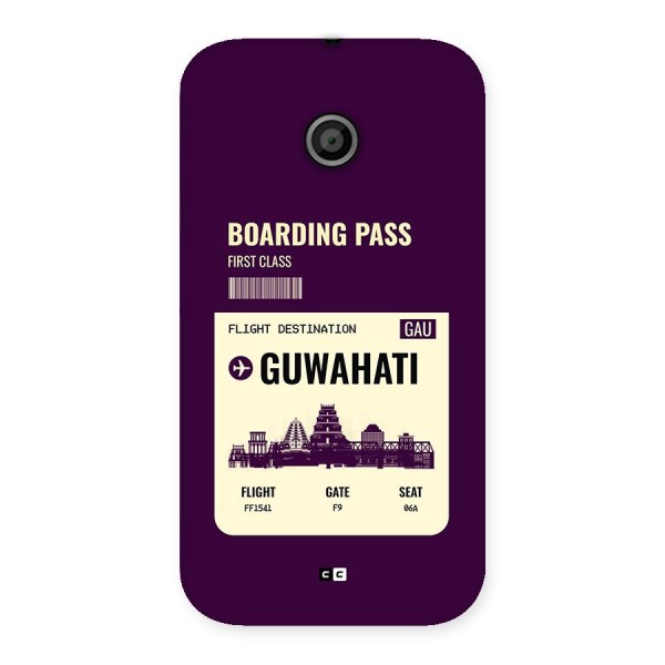 Guwahati Boarding Pass Back Case for Moto E