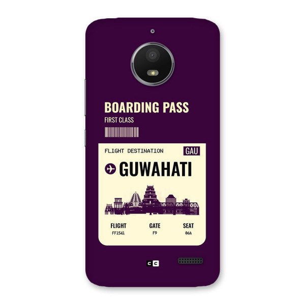 Guwahati Boarding Pass Back Case for Moto E4