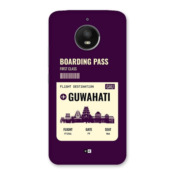 Guwahati Boarding Pass Back Case for Moto E4 Plus