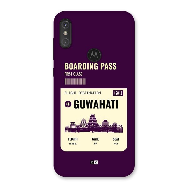 Guwahati Boarding Pass Back Case for Motorola One Power