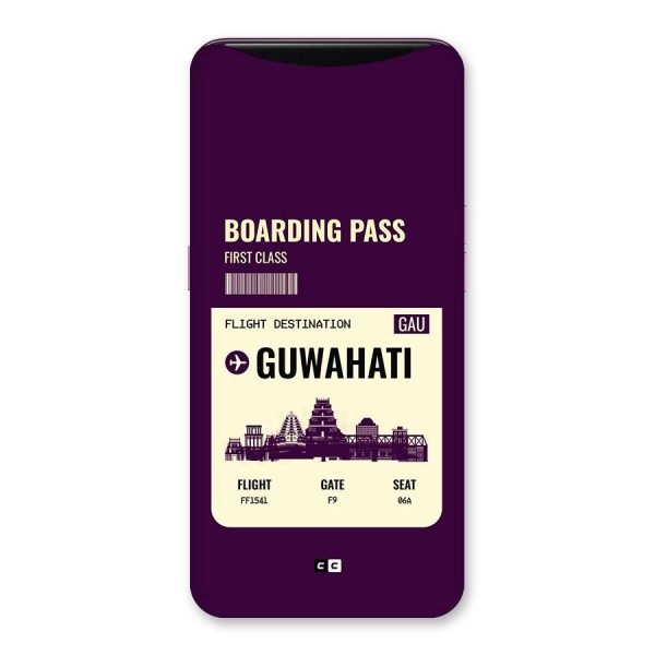 Guwahati Boarding Pass Back Case for Oppo Find X