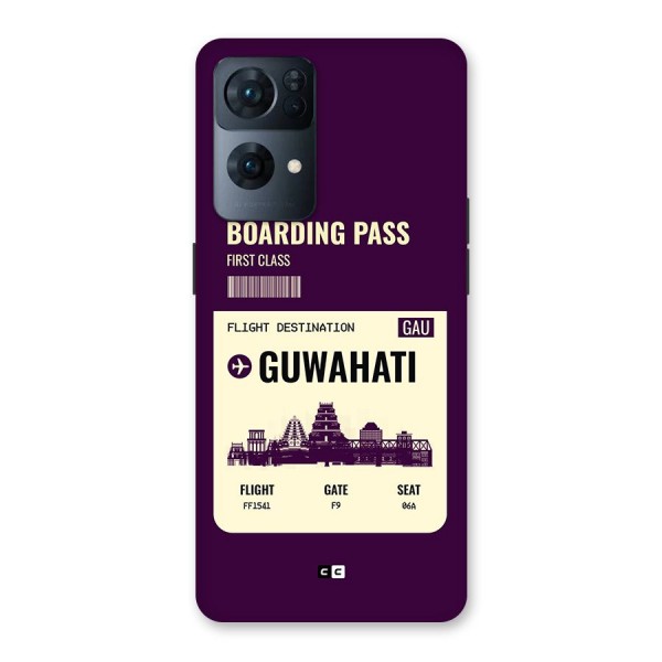 Guwahati Boarding Pass Back Case for Oppo Reno7 Pro 5G