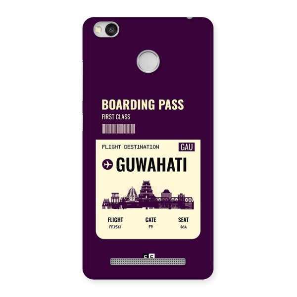 Guwahati Boarding Pass Back Case for Redmi 3S Prime