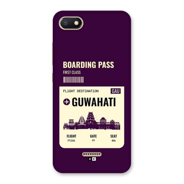 Guwahati Boarding Pass Back Case for Redmi 6A