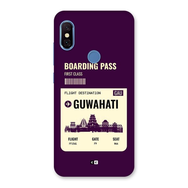 Guwahati Boarding Pass Back Case for Redmi Note 6 Pro