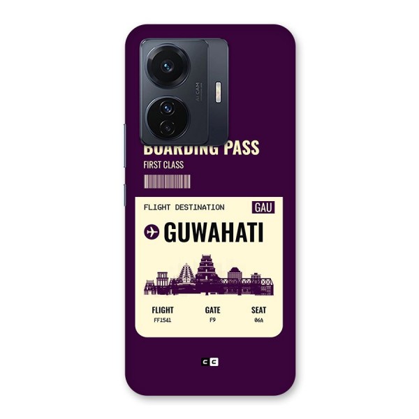 Guwahati Boarding Pass Back Case for Vivo iQOO Z6 Pro