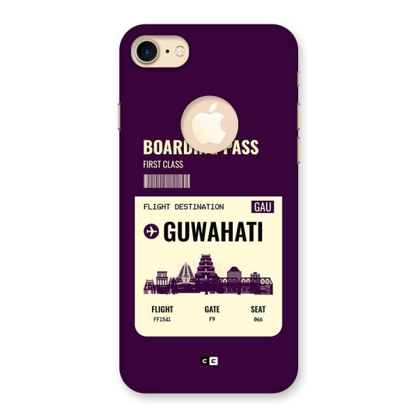 Guwahati Boarding Pass Back Case for iPhone 8 Logo Cut