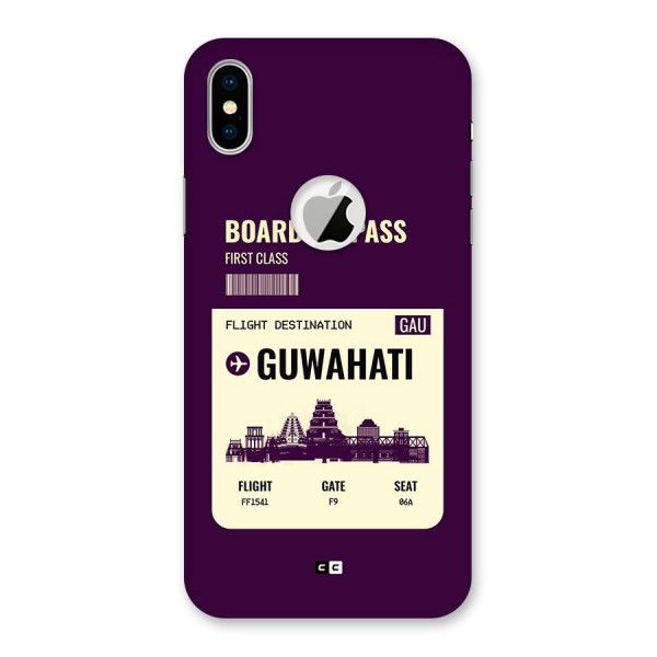 Guwahati Boarding Pass Back Case for iPhone XS Logo Cut