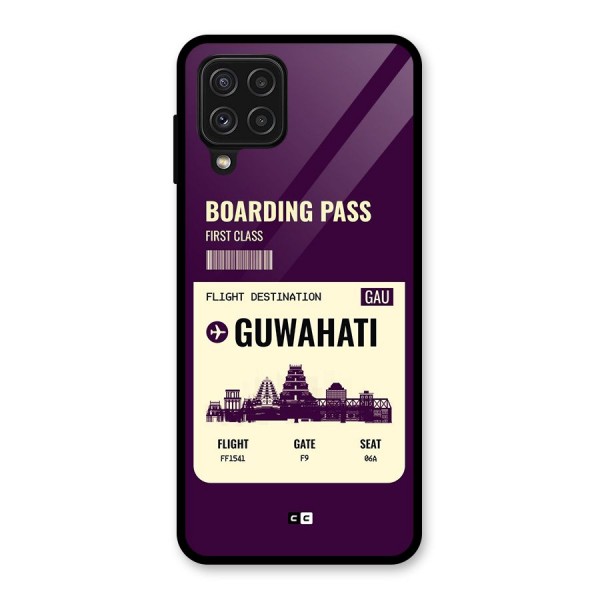 Guwahati Boarding Pass Glass Back Case for Galaxy A22 4G