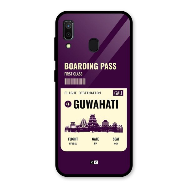 Guwahati Boarding Pass Glass Back Case for Galaxy A30