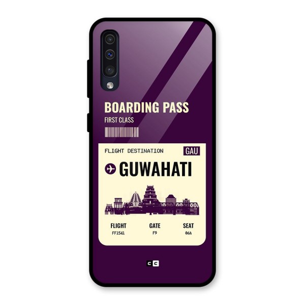 Guwahati Boarding Pass Glass Back Case for Galaxy A50