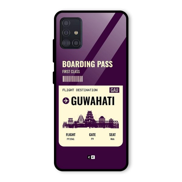 Guwahati Boarding Pass Glass Back Case for Galaxy A51