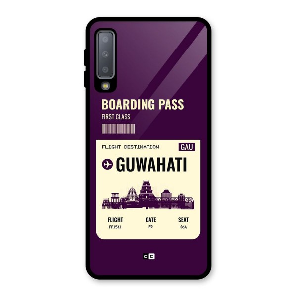 Guwahati Boarding Pass Glass Back Case for Galaxy A7 (2018)