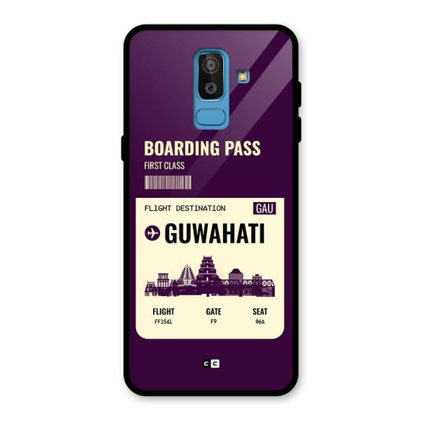 Guwahati Boarding Pass Glass Back Case for Galaxy J8