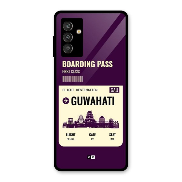 Guwahati Boarding Pass Glass Back Case for Galaxy M13