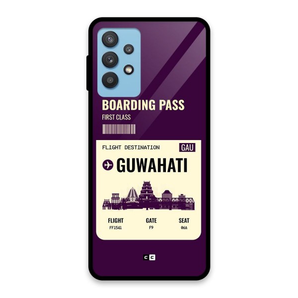 Guwahati Boarding Pass Glass Back Case for Galaxy M32 5G