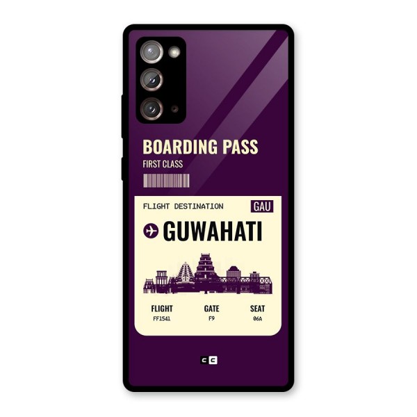 Guwahati Boarding Pass Glass Back Case for Galaxy Note 20