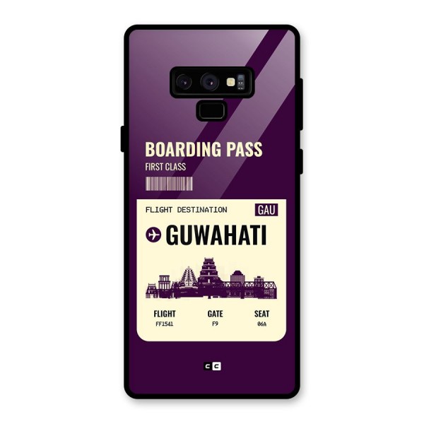 Guwahati Boarding Pass Glass Back Case for Galaxy Note 9