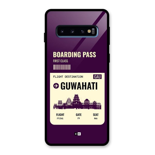 Guwahati Boarding Pass Glass Back Case for Galaxy S10