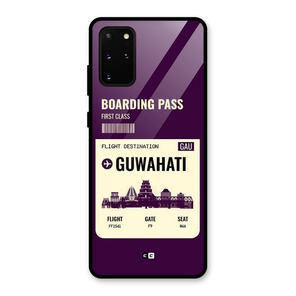 Guwahati Boarding Pass Glass Back Case for Galaxy S20 Plus