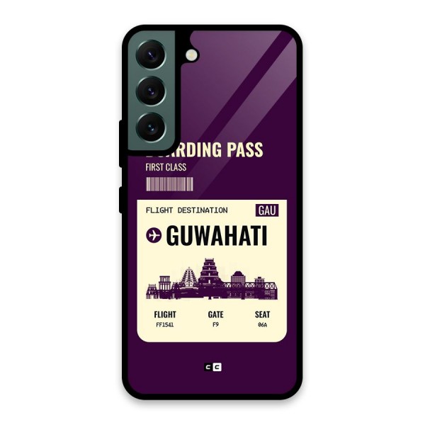 Guwahati Boarding Pass Glass Back Case for Galaxy S22 5G