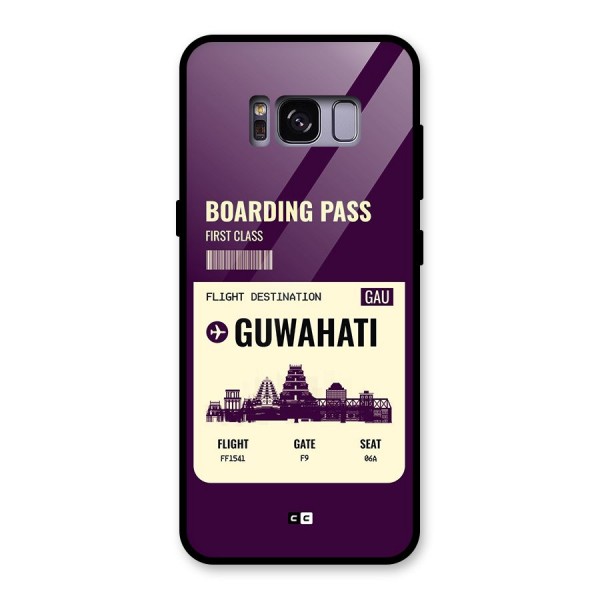 Guwahati Boarding Pass Glass Back Case for Galaxy S8