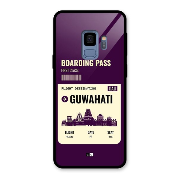 Guwahati Boarding Pass Glass Back Case for Galaxy S9