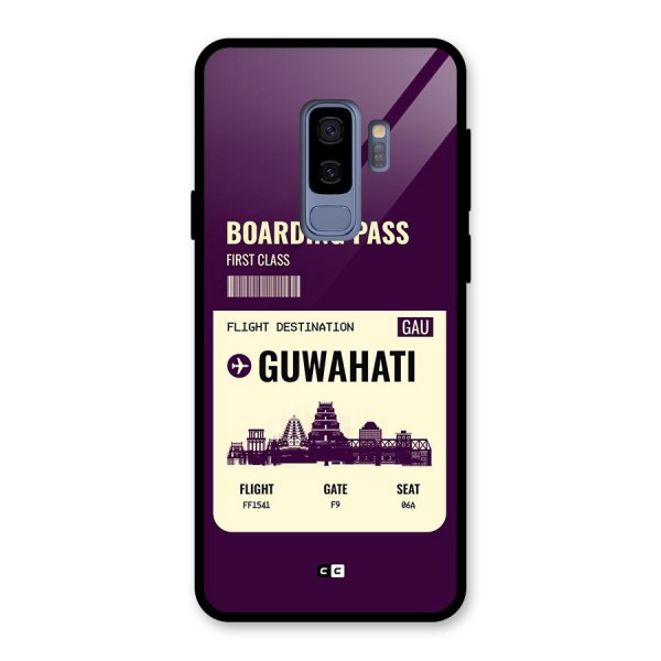 Guwahati Boarding Pass Glass Back Case for Galaxy S9 Plus