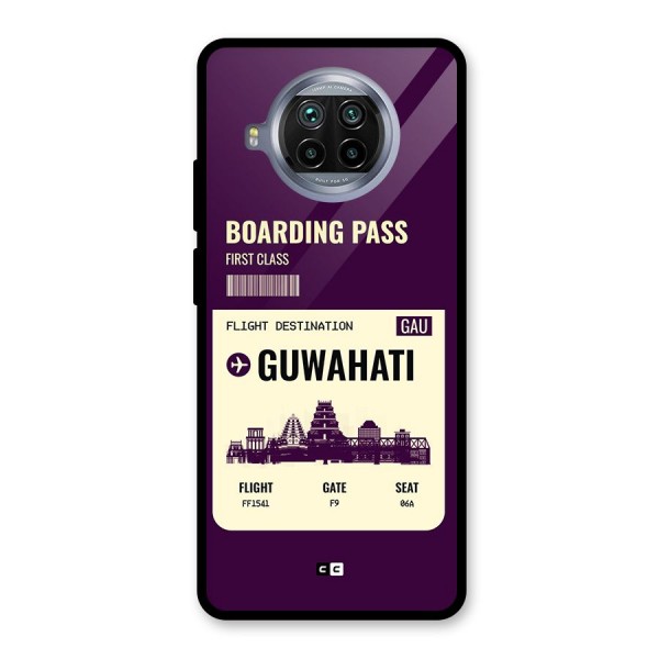 Guwahati Boarding Pass Glass Back Case for Mi 10i