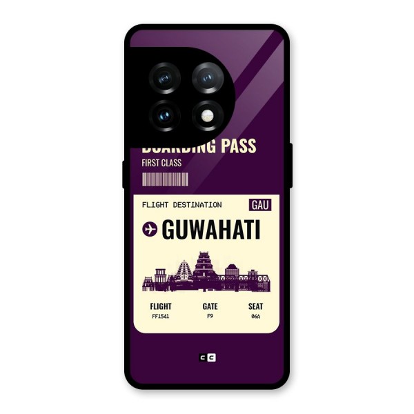 Guwahati Boarding Pass Glass Back Case for OnePlus 11
