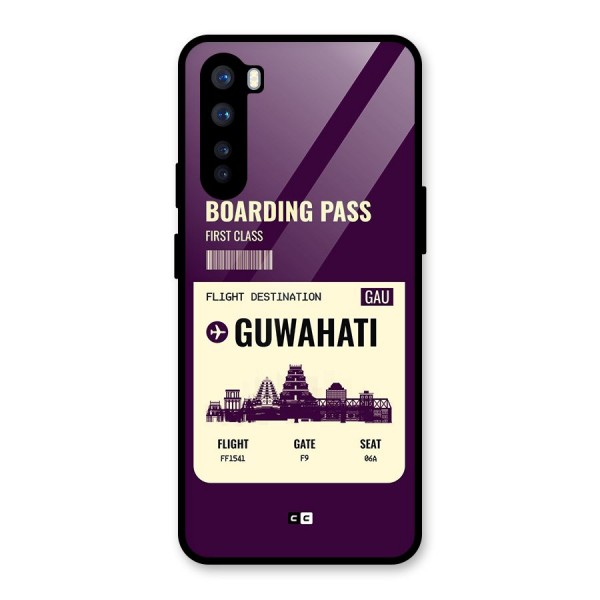 Guwahati Boarding Pass Glass Back Case for OnePlus Nord