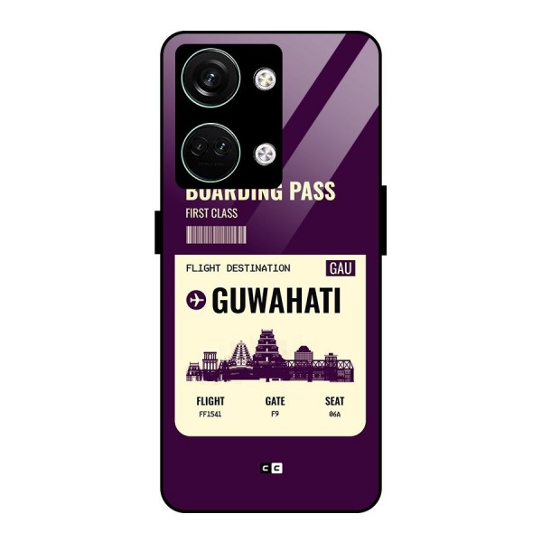 Guwahati Boarding Pass Glass Back Case for Oneplus Nord 3