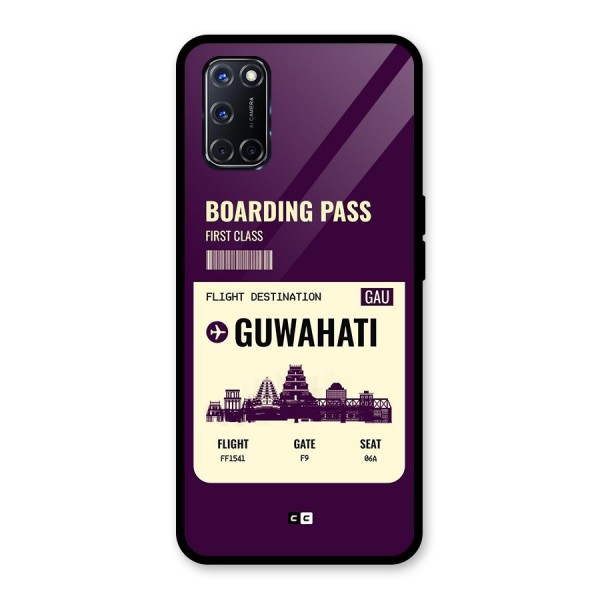 Guwahati Boarding Pass Glass Back Case for Oppo A52