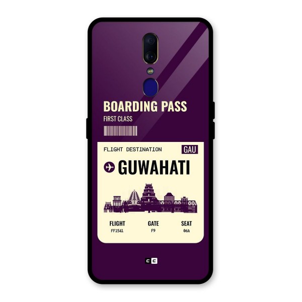 Guwahati Boarding Pass Glass Back Case for Oppo F11