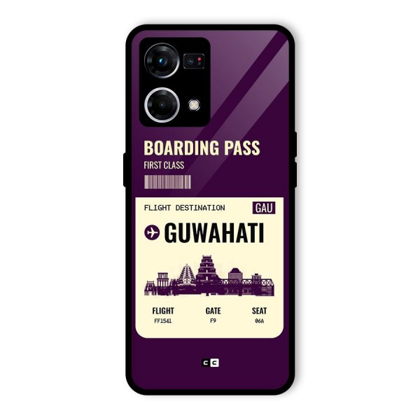 Guwahati Boarding Pass Glass Back Case for Oppo F21 Pro 4G