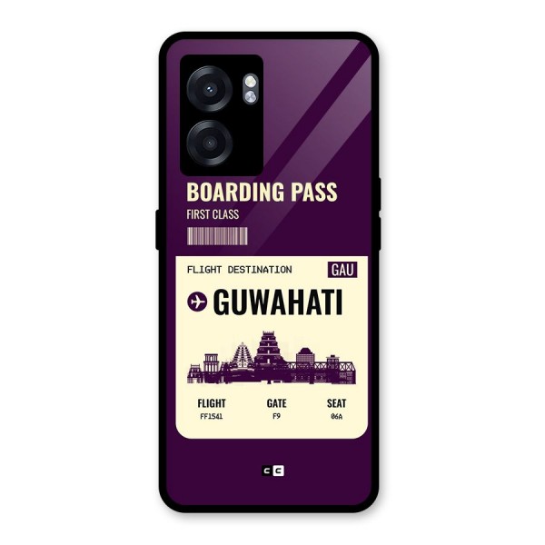 Guwahati Boarding Pass Glass Back Case for Oppo K10 (5G)