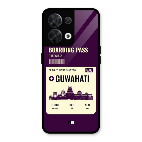 Guwahati Boarding Pass Glass Back Case for Oppo Reno8 5G