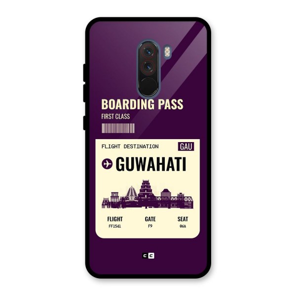 Guwahati Boarding Pass Glass Back Case for Poco F1