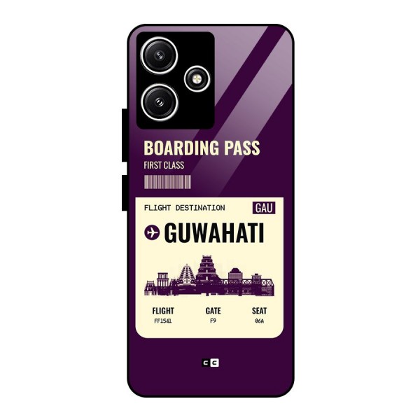 Guwahati Boarding Pass Glass Back Case for Poco M6 Pro